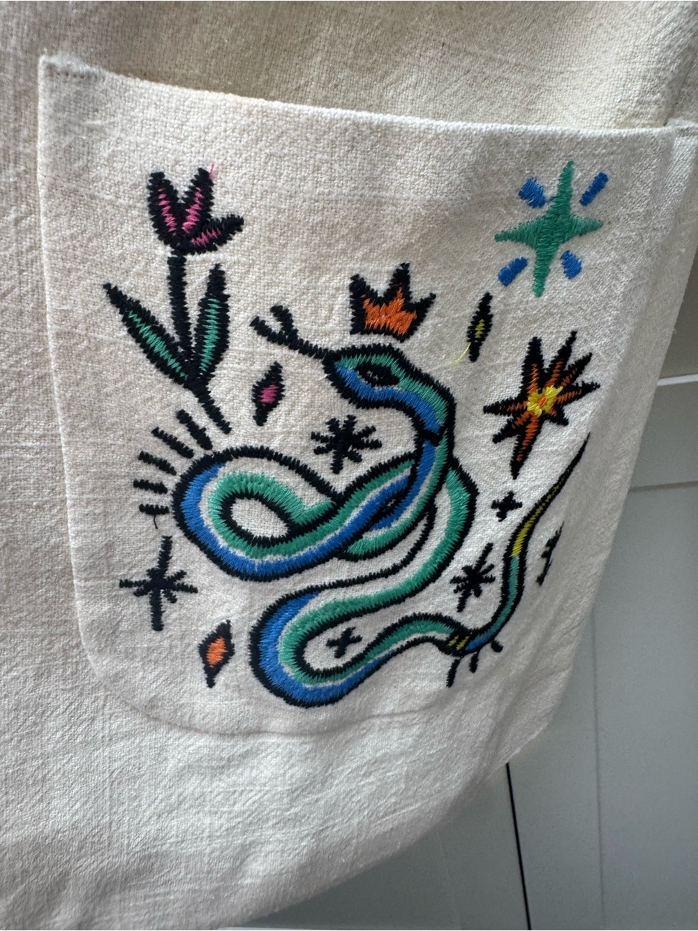 ME369 Freya Enlightenment Embroidered Linen Blazer Jacket XS - Picture 9 of 15